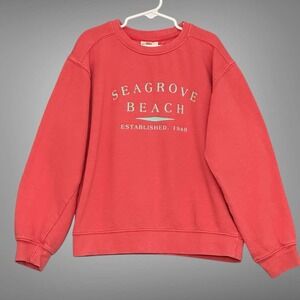 Seagrove Beach Kids Sweatshirt M 10/12 Coral Trading Co Crew Neck Pullover